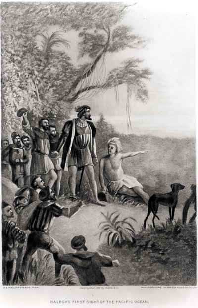 La primera vista del Océano Pacífico por Balboa, 25 de septiembre de 1513, de 